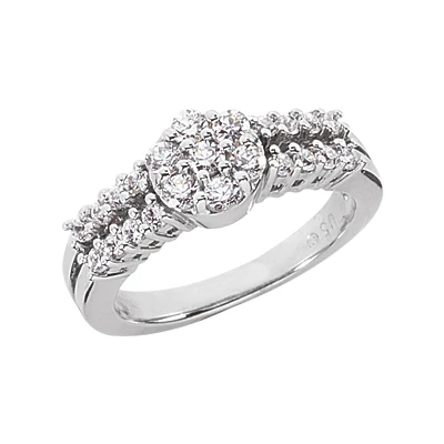 14K White Gold Ladies Diamond Ring 0.45ct 3 14K White Gold Ladies Diamond Ring 0.45ct