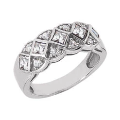 14K White Gold Ladies Diamond Ring 0.51ct