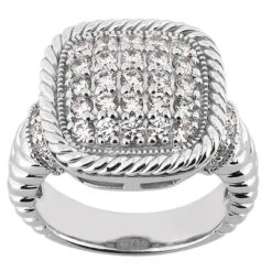 14K White Gold Ladies Diamond Ring 0.93ct