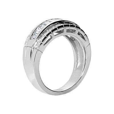 14K White Gold Ladies Diamond Ring 1.30ct 9.8mm 5 14K White Gold Ladies Diamond Ring 1.30ct 9.8mm - Image 3