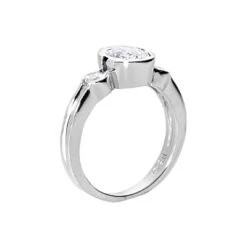 Thin 14K White Gold Ladies Diamond Ring 1.43ct -Its Hot Jewelry Shop 14k gold ladies diamond ring 143ct p 29189 back white
