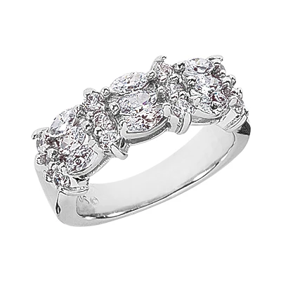 14K White Gold Ladies Diamond Ring 1.74ct 3 14K White Gold Ladies Diamond Ring 1.74ct
