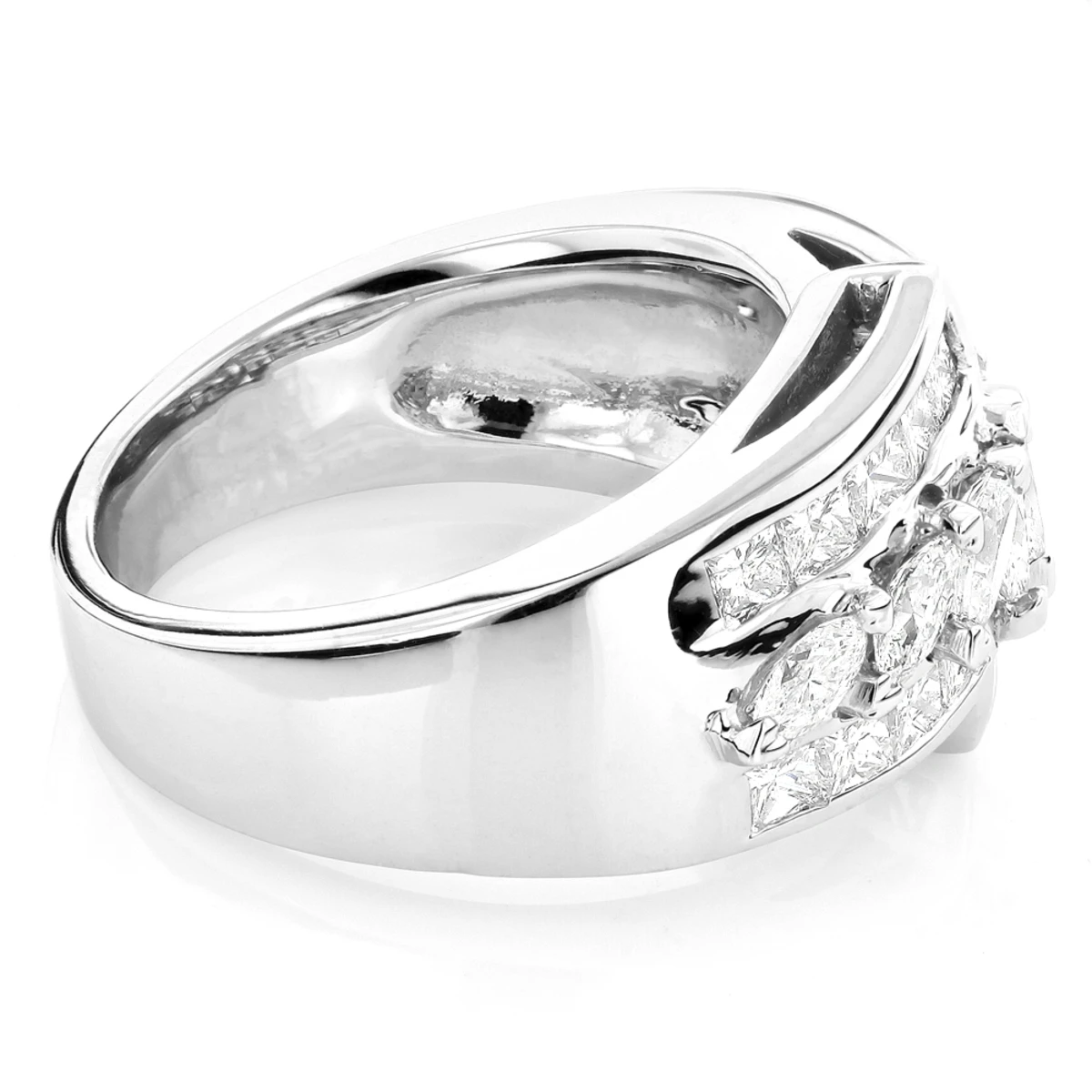 14K White Gold Ladies Diamond Ring 1.90ct 12.5mm 6 14K White Gold Ladies Diamond Ring 1.90ct 12.5mm - Image 4