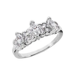 14K White Gold Ladies Diamond Ring 1.91ct 10.4mm