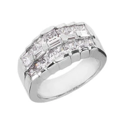14K White Gold Ladies Diamond Ring 2.12ct