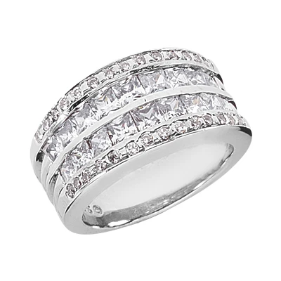 14K White Gold Ladies Diamond Ring 2.38ct 3 14K White Gold Ladies Diamond Ring 2.38ct