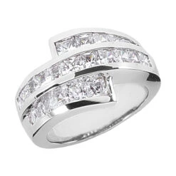 14K White Gold Ladies Diamond Ring 2.42ct