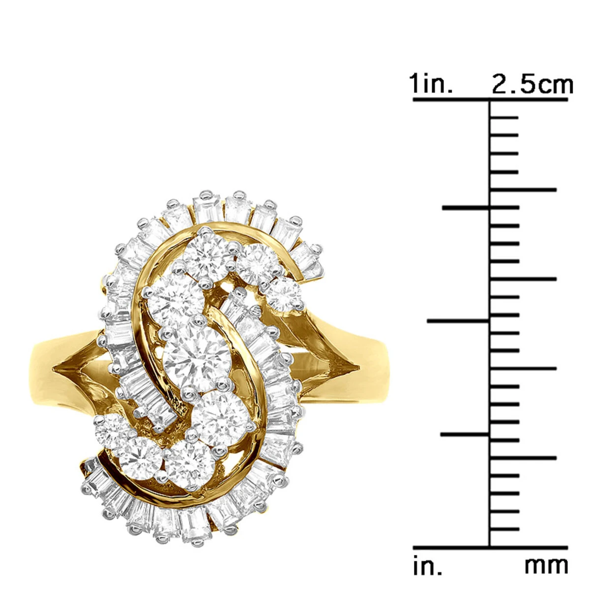 14K Yellow Gold Ladies Diamond Ring 2ct 9 14K Yellow Gold Ladies Diamond Ring 2ct - Image 7