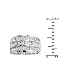 14K White Gold Ladies Diamond Ring 3.72ct -Its Hot Jewelry Shop 14k gold ladies diamond ring 372ct p 29657 rulerwh