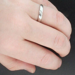 Thin 14K White Gold Ladies Diamond Wedding Band 0.04ct -Its Hot Jewelry Shop 14k gold ladies diamond wedding band 004ct p 35748bod