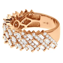 2 Carat Ladies Round & Baguette Diamonds 14K White Gold Ring Unique Wedding Band 15 2 Carat Ladies Round & Baguette Diamonds 14K White Gold Ring Unique Wedding Band -Its Hot Jewelry Shop 14k gold ladies round baguette diamonds ring 2 carat unique wedding band 803257 back rose