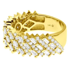2 Carat Ladies Round & Baguette Diamonds 14K White Gold Ring Unique Wedding Band 14 2 Carat Ladies Round & Baguette Diamonds 14K White Gold Ring Unique Wedding Band -Its Hot Jewelry Shop 14k gold ladies round baguette diamonds ring 2 carat unique wedding band 803257 back yellow