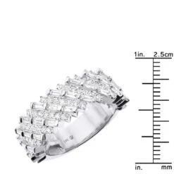 2 Carat Ladies Round & Baguette Diamonds 14K White Gold Ring Unique Wedding Band 17 2 Carat Ladies Round & Baguette Diamonds 14K White Gold Ring Unique Wedding Band -Its Hot Jewelry Shop 14k gold ladies round baguette diamonds ring 2 carat unique wedding band 803257 ruler white