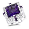 14K White Gold Large Diamond Amethyst Cocktail Ring For Women By Luxurman 14ct 2 14K White Gold Large Diamond Amethyst Cocktail Ring For Women By Luxurman 14ct -Its Hot Jewelry Shop 14k gold large diamond amethyst cocktail ring for women by luxurman 14ct mainwh