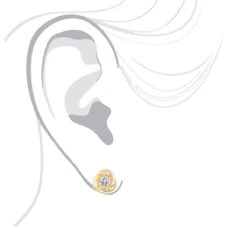 14K Yellow Gold Love Knot Diamond Earrings Solitaire Studs 1.4ct -Its Hot Jewelry Shop 14k gold love knot diamond earrings solitaire studs 14ct bodye