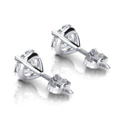 14K White Gold Martini Setting Diamond Stud Earrings -Its Hot Jewelry Shop 14k gold martini setting diamond stud earrings p 40339 backwh