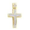 14K Yellow Gold Medium Size Princess Diamond Cross Pendant 1.5ct -Its Hot Jewelry Shop 14k gold medium size princess diamond cross pendant 15ct ye