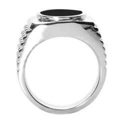 14K White Gold Men's Black Onyx Ring 12.2mm -Its Hot Jewelry Shop 14k gold mens black onyx ring p 27999 back white 20220426