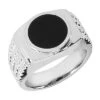 14K White Gold Men's Black Onyx Ring 12.2mm 2 14K White Gold Men's Black Onyx Ring 12.2mm -Its Hot Jewelry Shop 14k gold mens black onyx ring p 27999 white 20220426
