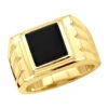14K Yellow Gold Men's Black Onyx Ring 14.4mm -Its Hot Jewelry Shop 14k gold mens black onyx ring p 28011 ye