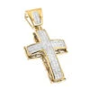 14K Yellow Gold Men's Cross Pendant W Princess Diamonds 2.25ct -Its Hot Jewelry Shop 14k gold mens cross pendant w princess diamonds 249ct p 6588 ye