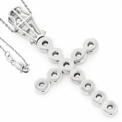 14K White Gold Men's Diamond Cross Pendant 0.98ct 10 14K White Gold Men's Diamond Cross Pendant 0.98ct -Its Hot Jewelry Shop 14k gold mens diamond cross jewelry pendant 098ct p 6589 backwh
