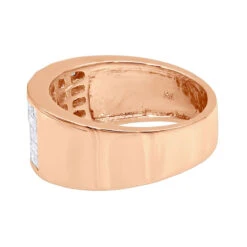 Unique Wedding Bands 14K Yellow Gold Men's Diamond Pinky Ring Invisible Set 2.95ct -Its Hot Jewelry Shop 14k gold mens diamond pinky ring invisible set 295ct p 6641 backro 20220102