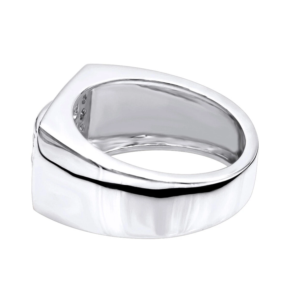 14K Yellow Gold Men's Diamond Pinky Ring White Yellow 0.60ct 6 14K Yellow Gold Men's Diamond Pinky Ring White Yellow 0.60ct - Image 4