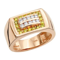 14K Yellow Gold Men's Diamond Pinky Ring White Yellow 0.60ct 16 14K Yellow Gold Men's Diamond Pinky Ring White Yellow 0.60ct -Its Hot Jewelry Shop 14k gold mens diamond pinky ring white yellow 060ct p 225 ro