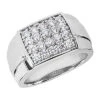 14K White Gold Men's Diamond Ring 0.60ct -Its Hot Jewelry Shop 14k gold mens diamond ring 060ct p 27907 white 20220426