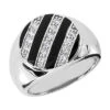 14K White Gold Men's Diamond Ring 0.70ct
