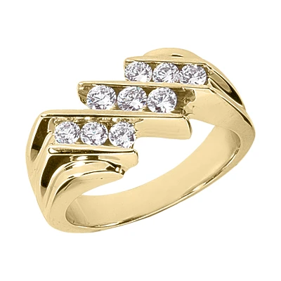 14K White Gold Men's Diamond Ring 0.84ct 4 14K White Gold Men's Diamond Ring 0.84ct - Image 2
