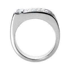 14K White Gold Men's Diamond Ring 1.10ct -Its Hot Jewelry Shop 14k gold mens diamond ring 110ct p 27873 back white 20220426