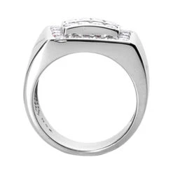 14K White Gold Men's Diamond Ring 1.32ct 11.3mm -Its Hot Jewelry Shop 14k gold mens diamond ring 132ct p 27850 back white 20220426