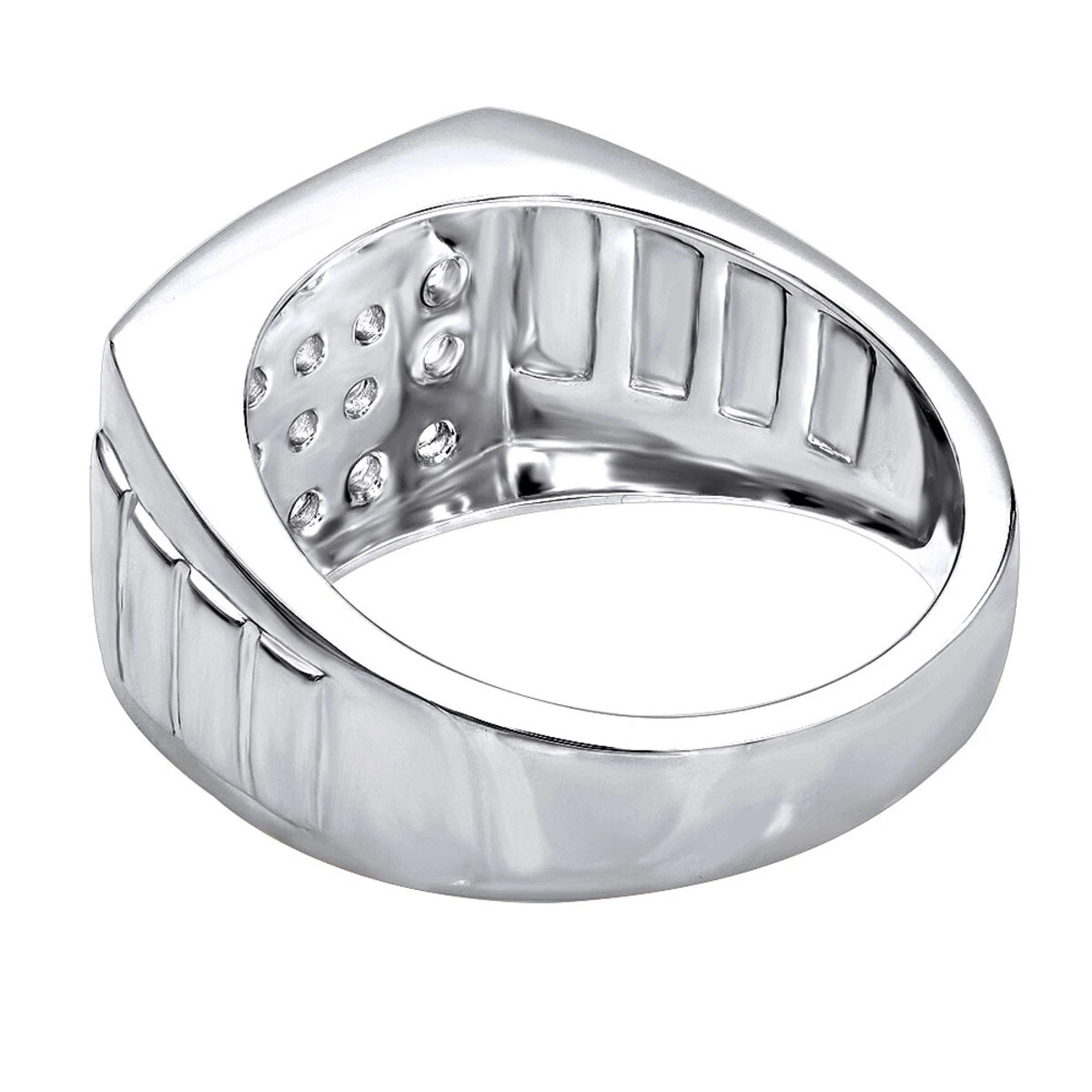 14K Yellow Gold Men's Diamond Ring 1.32ct 13.5mm 6 14K Yellow Gold Men's Diamond Ring 1.32ct 13.5mm - Image 4