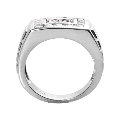 14K White Gold Men's Diamond Ring 1.58ct 5 14K White Gold Men's Diamond Ring 1.58ct - Image 3