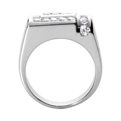 14K White Gold Men's Diamond Ring 1ct 9.6mm 8 14K White Gold Men's Diamond Ring 1ct 9.6mm -Its Hot Jewelry Shop 14k gold mens diamond ring 1ct p 27871 back white 20220426