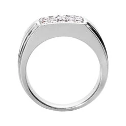 14K White Gold Men's Diamond Ring 1ct 7 14K White Gold Men's Diamond Ring 1ct -Its Hot Jewelry Shop 14k gold mens diamond ring 1ct p 27906 back white 20220426