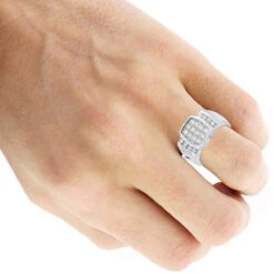 14K White Gold Men's Diamond Ring 1ct 10.4mm -Its Hot Jewelry Shop 14k gold mens diamond ring 1ct p 27922 bodwh