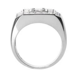 14K White Gold Men's Diamond Ring 2.19ct -Its Hot Jewelry Shop 14k gold mens diamond ring 219ct p 27914 back white 20220426