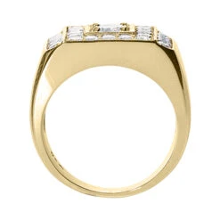 14K White Gold Men's Diamond Ring 2.19ct -Its Hot Jewelry Shop 14k gold mens diamond ring 219ct p 27914 back yellow 20220426