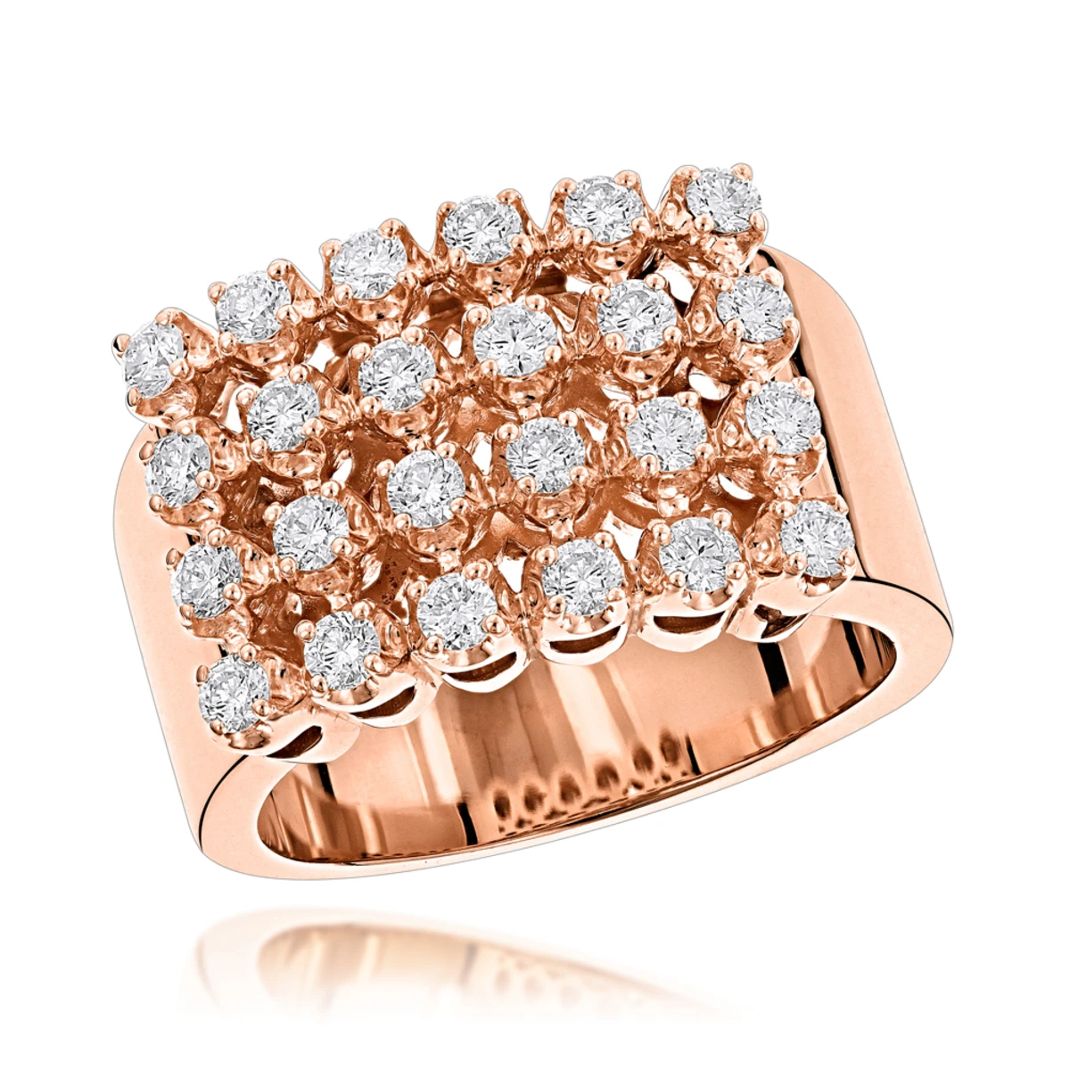 14K Yellow Gold Men's Diamond Ring 1.32ct 5 14K Yellow Gold Men's Diamond Ring 1.32ct - Image 3