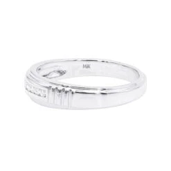 14K White Gold Men's Diamond Wedding Band 0.23ct 13 14K White Gold Men's Diamond Wedding Band 0.23ct -Its Hot Jewelry Shop 14k gold mens diamond wedding band 023ct p 27607 backwh
