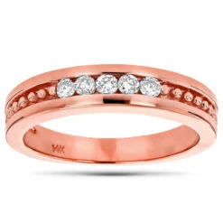 14K Yellow Gold Men's Diamond Wedding Band 0.25ct 4.6mm 9 14K Yellow Gold Men's Diamond Wedding Band 0.25ct 4.6mm -Its Hot Jewelry Shop 14k gold mens diamond wedding band 025ct p 27430 ro