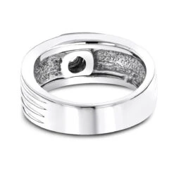 14K White Gold Men's Diamond Wedding Band 0.25ct Solitaire Ring 10 14K White Gold Men's Diamond Wedding Band 0.25ct Solitaire Ring -Its Hot Jewelry Shop 14k gold mens diamond wedding band 025ct p 27516 backwh