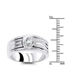 14K White Gold Men's Diamond Wedding Band 0.25ct Solitaire Ring 12 14K White Gold Men's Diamond Wedding Band 0.25ct Solitaire Ring -Its Hot Jewelry Shop 14k gold mens diamond wedding band 025ct p 27516 rulerwh