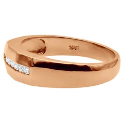 14K White Gold Men's Diamond Wedding Band 0.25ct 5.5mm -Its Hot Jewelry Shop 14k gold mens diamond wedding band 025ct p 27547 back rose