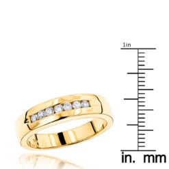 14K Yellow Gold Men's Diamond Wedding Band 0.28ct 5.1mm 13 14K Yellow Gold Men's Diamond Wedding Band 0.28ct 5.1mm -Its Hot Jewelry Shop 14k gold mens diamond wedding band 028ct p 27543 rulerye