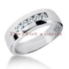 5 Stone 14K White Gold Men's Diamond Wedding Band 0.4ct 2 5 Stone 14K White Gold Men's Diamond Wedding Band 0.4ct -Its Hot Jewelry Shop 14k gold mens diamond wedding band 040ct p 27506