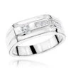 14K White Gold Men's Diamond Wedding Band 0.45ct 8.1mm -Its Hot Jewelry Shop 14k gold mens diamond wedding band 045ct p 25557 wh